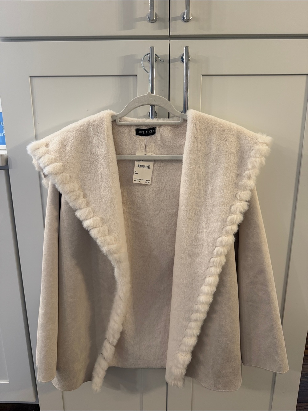 Love Token Cream Faux Fur Jacket